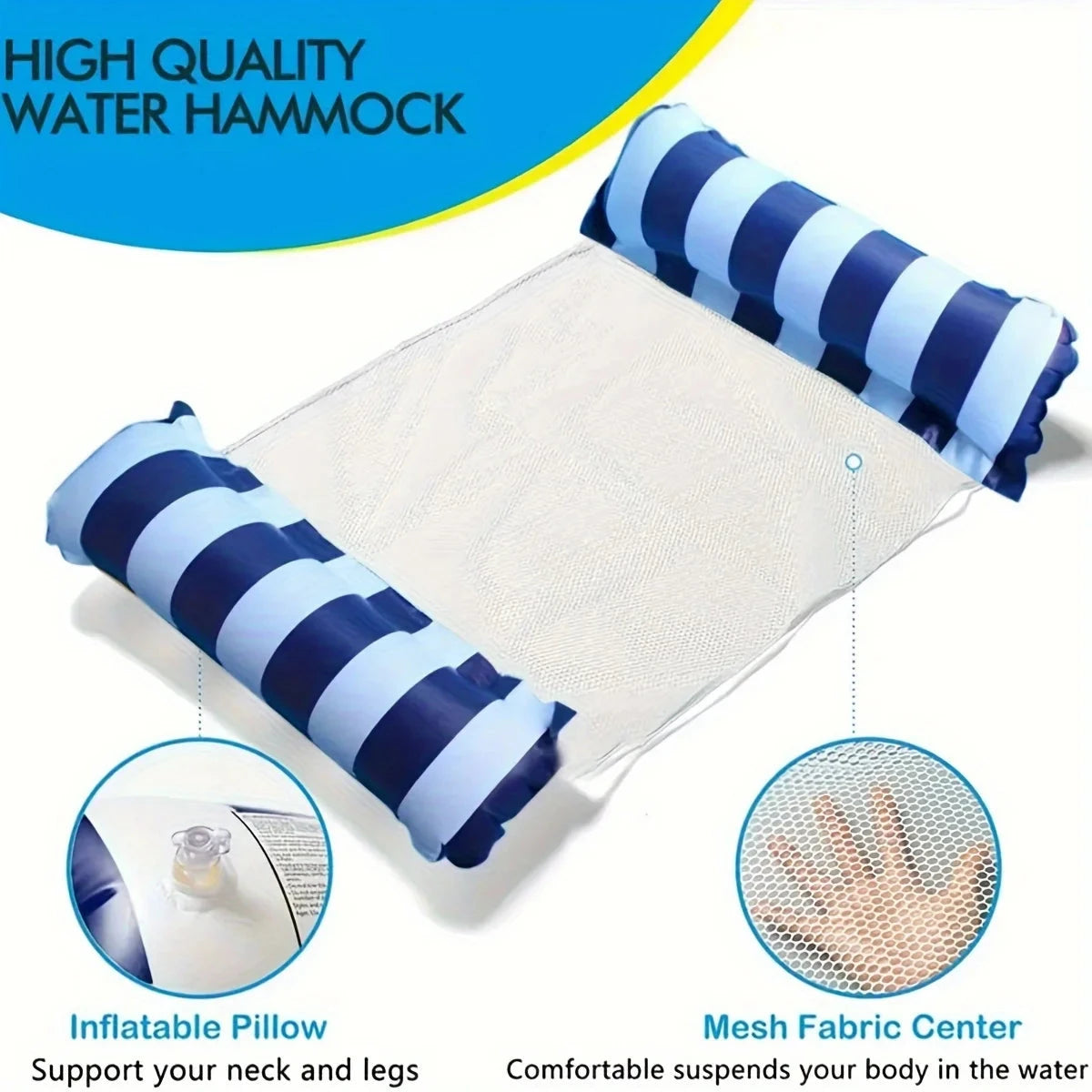 Premium Striped Swimming Pool Loungers - Durable Sunbathing Mattresses, Perfect for Pool Parties & Beach Adventures Good Vibrations