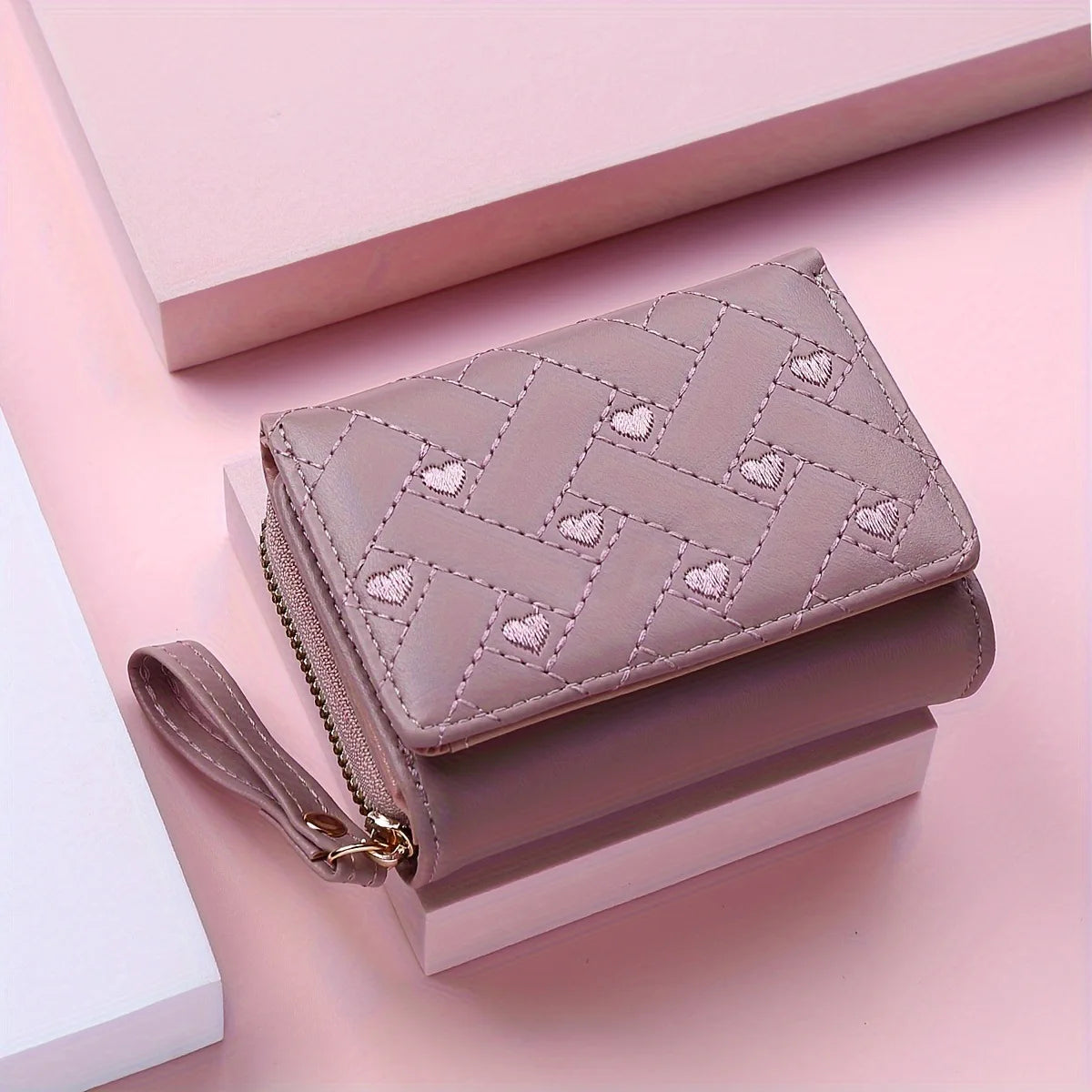 Women's Wallet Made of PU Skin Purse for Female Coin Purse Short Male Card Holder Wallets Zipper Around Money Coin Purse Good Vibrations