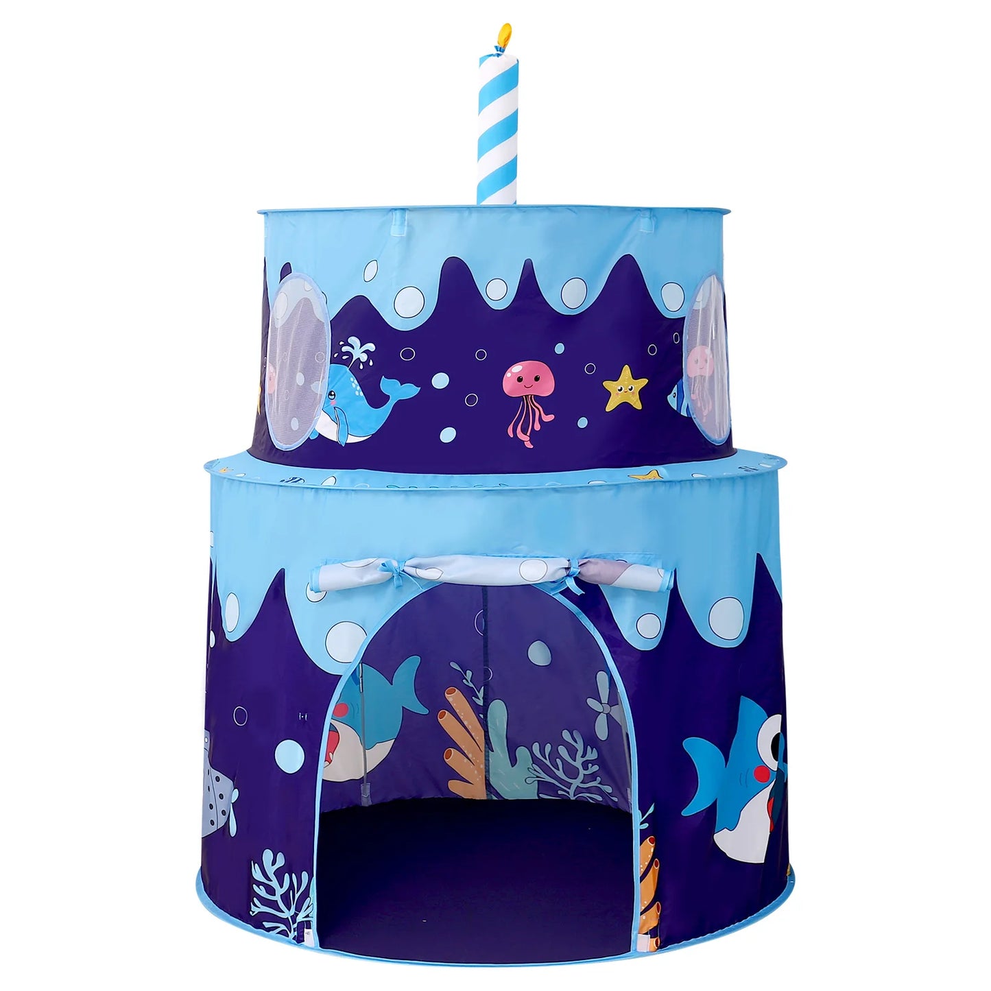 Cake Design Kids Play Tent Princess Castle Indoor Playhouse Foldable Portable Durable Fabric for Birthday Gifts Good Vibrations