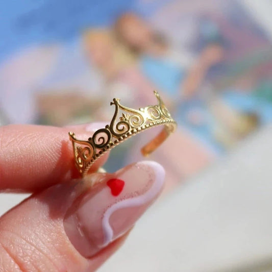 Crown Rings ,Jewelry For Women Girls , Princess Crown, Fashion Wedding Party Accessories, Silver Plated, Anneliese's Ring Gifts Good Vibrations Adult Super Store