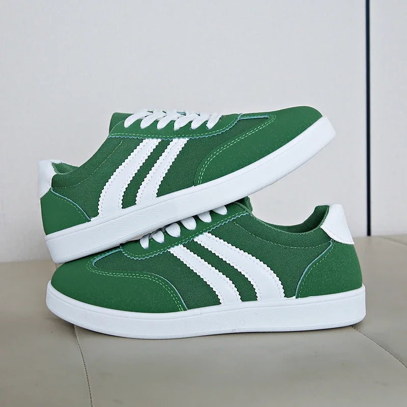 Women Tennis Sneakers Flats Ladies Fashion Mixed Colors Lace-up Vulcanized Shoes Spring Autumn Woman Outdoor Trainers Footwear Good Vibrations