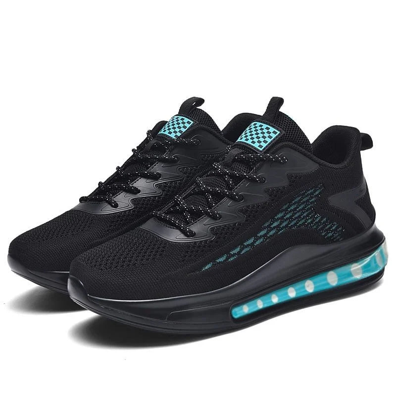Men's sneakers with air cushions, stylish spring new style, knitted stimulating and breathable soft soles, men's casual sneakers Good Vibrations