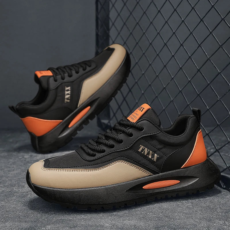 New Casual Sneakers Breathable Male Sneaker Round Toe Platform Outdoor Non-slip Comfortable Fashion Shoe Trend Shoes for Men Good Vibrations