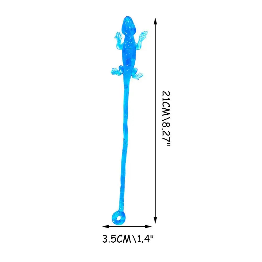 1-10X Colorful Lizard Retractable Sticky Gadget Toys For Kids Birthday Party Favors Pinata Fillers Halloween Gift Pinata Filler Good Vibrations