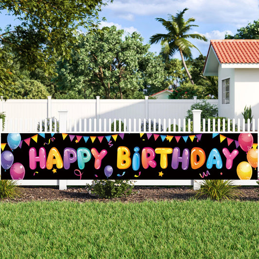 Happy Birthday Banner Birthday Party Decoration Kids Boys Girl Baby Shower Decoration Bunting Garland Banners Flags Anniversary Good Vibrations