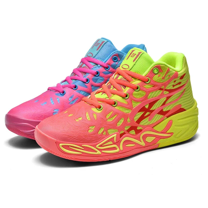 Basketball Shoes Men Field Training High-top Comfortable Non-slip Sports Footwear Luxury Lace-up Flat Sneakers for Men Good Vibrations