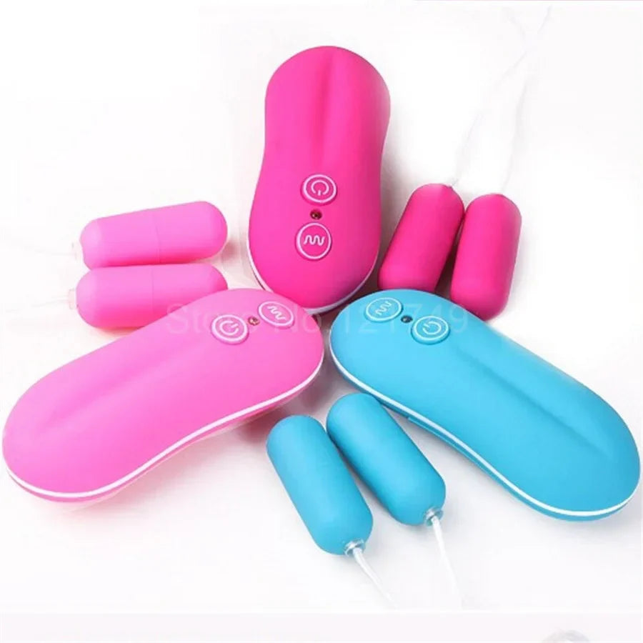 10 Speed Dual Bullet Vibe Vibrator - Double Eggs Toy