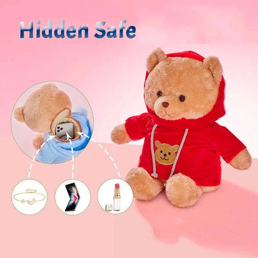 30/40cm Plush Bear Hidden Safes Storage Safe Compartment Sight Secret Stash Box Creative Gift for Money Jewelry Kids Doll Bear Good Vibrations Adult Super Store