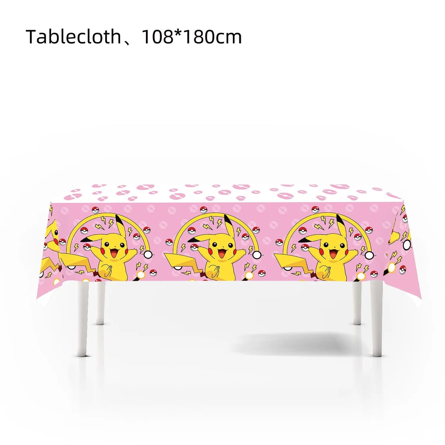 Pokemon Birthday Party Disposable Party Plates Pikachu Theme Tablecloth Character Balloon Birthday Decoration Baby Shower Suppli Good Vibrations