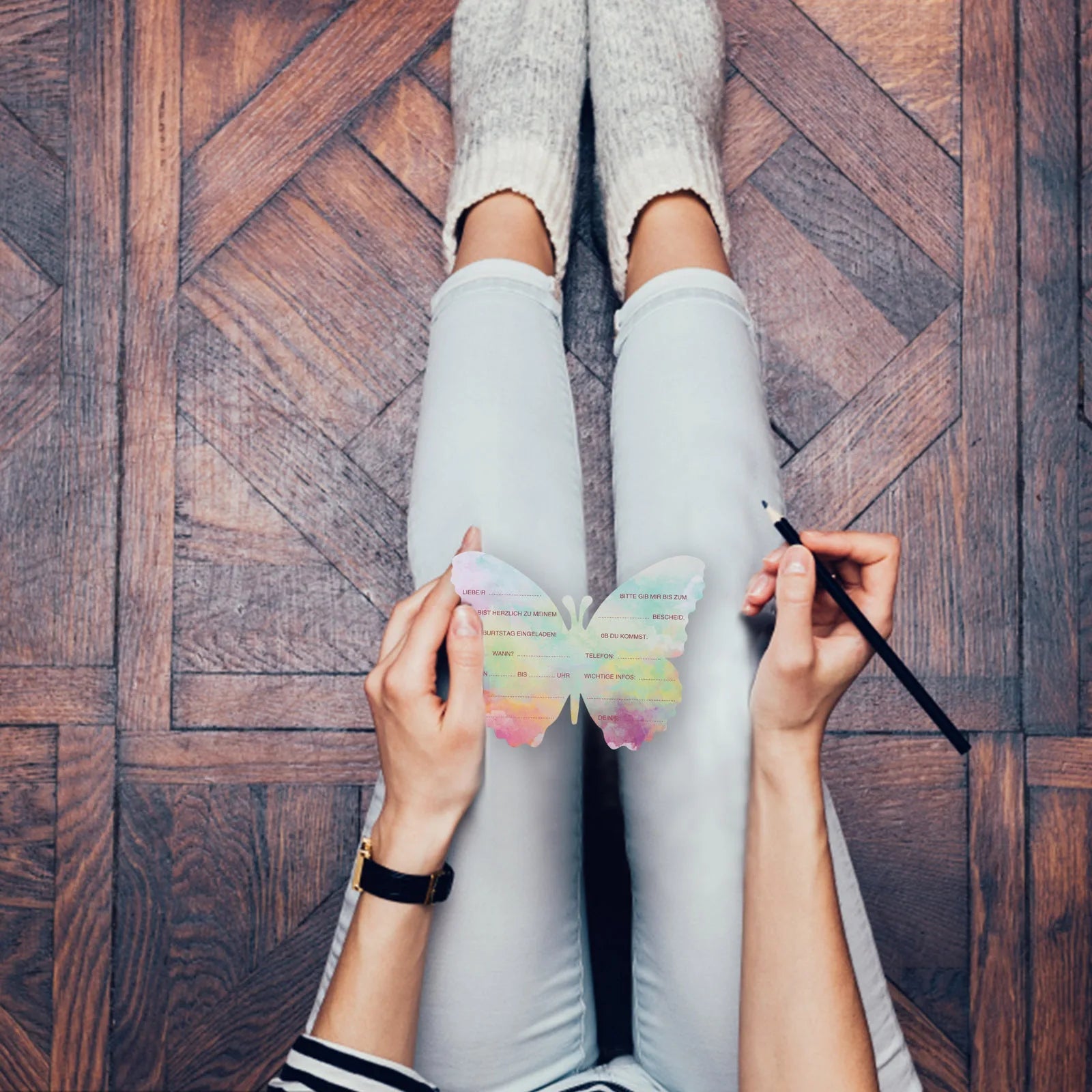 12 sets Pink Purple Butterfly Invitation Card Envelope Butterfly Stickers Girls Birthday Party Decors Baby Shower Wedding Supply Good Vibrations