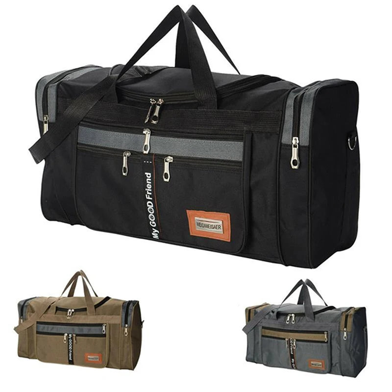 Travel Bag Large Capacity Handbag Portable Outdoor Carry Luggage Convenient Practical Male's Weekend Duffle Bags Good Vibrations