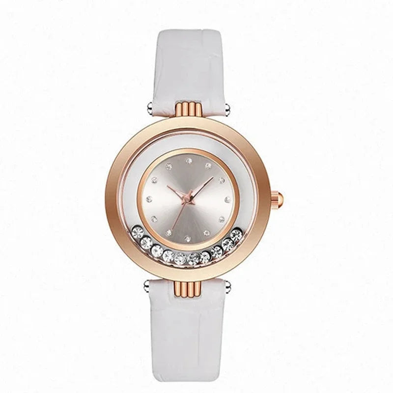 Watches For Women Female Luxury Temperament Ladies Watch Leather Belt Diamond Watch Analog Quartz Watch Reloj Mujer Montre Femme Good Vibrations