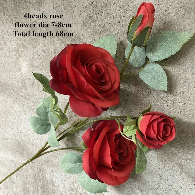 Wedding Decor Rose red wine red artificial rose flower row road guide Hydrangea flower silk flower dropshipping Good Vibrations