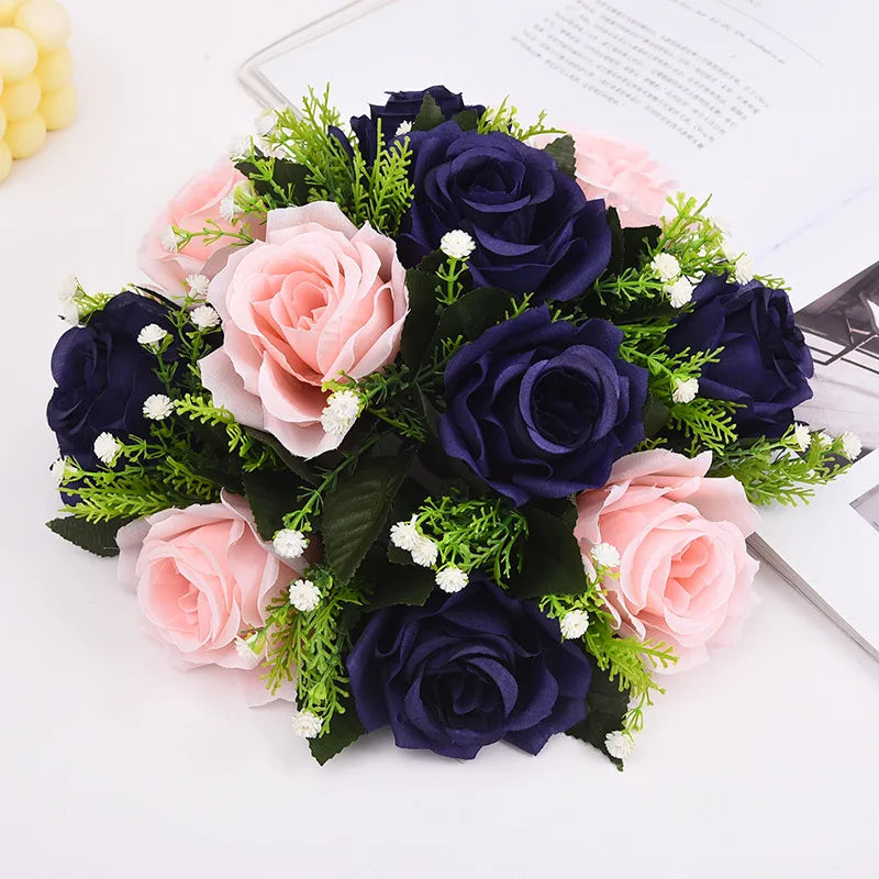 28cm Rose Artificial Flower Balls Wedding Roman Column Road Guide Decorations Birthday Party Beautiful Centerpieces Bouquet Good Vibrations