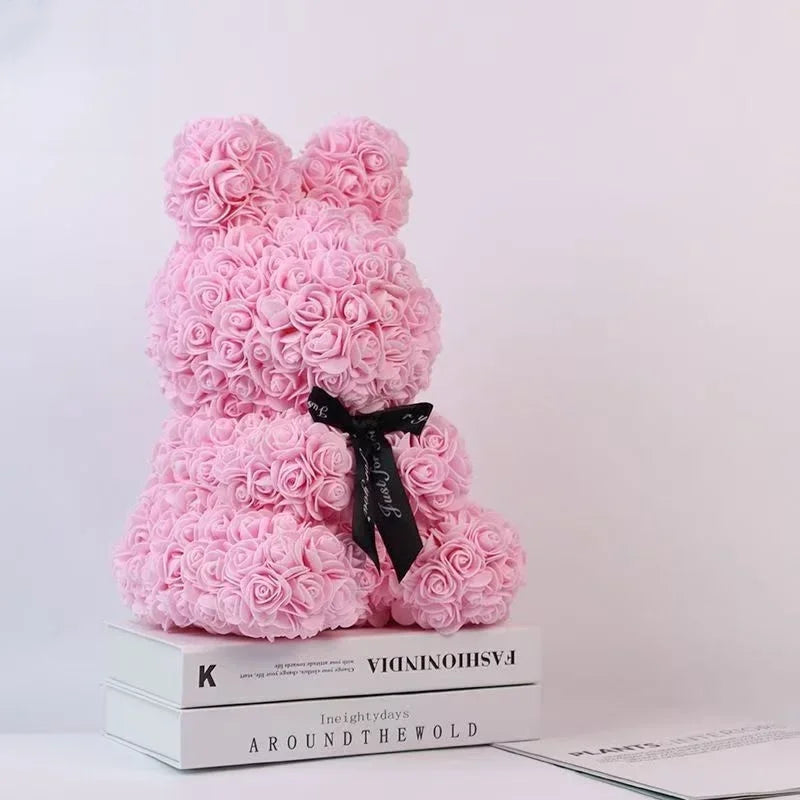 Rose Teddy Bear Artificial Flower Anniversary Valentines Day Birthday Gift Mothers Day Mom Gifts Girlfriend Birthday Gifts Women Good Vibrations