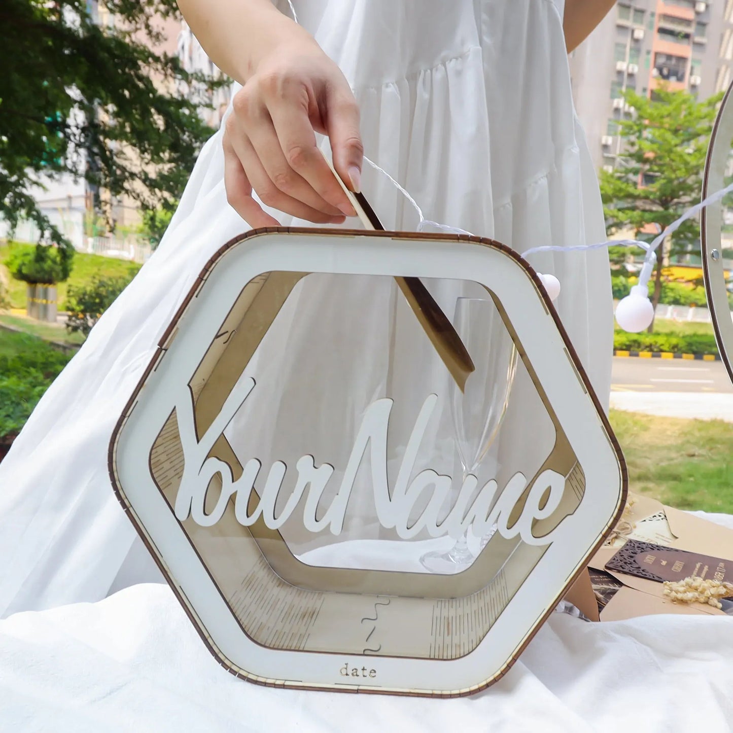 Personalized Wedding Card Box Card Box for Wedding Wedding Gifts Wedding Decorations Wedding Decor Memory Box Keepsake Box Good Vibrations