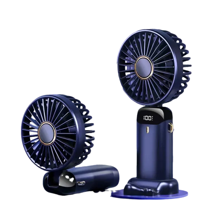 5 Speed Adjustable Intelligent Digital Display USB Folding Neck Hanging Fan Portable Charging Model Portable Cooling Device Good Vibrations