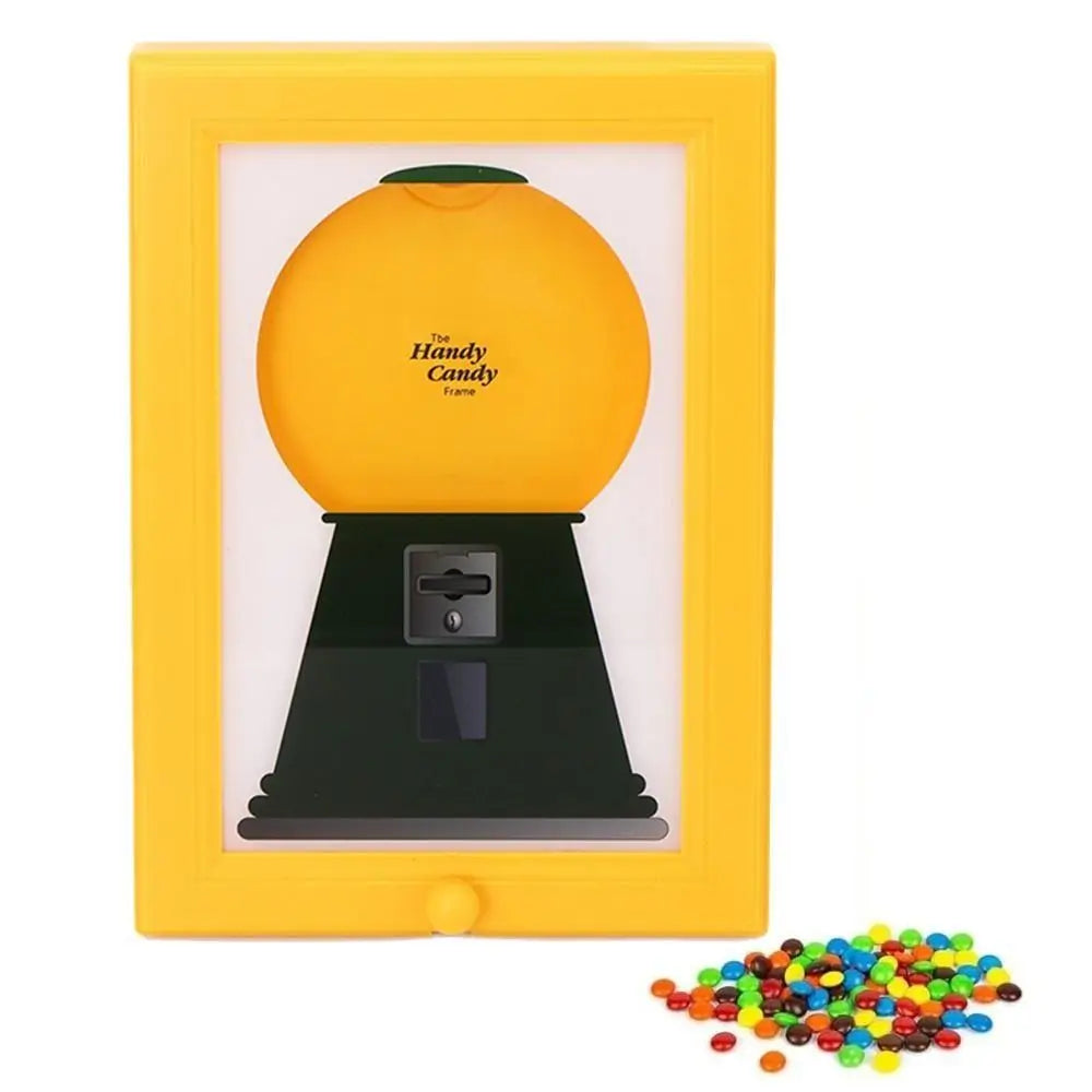 Creative Candy Dispenser Picture Frame Dust-proof Moisture-proof Hanging Handy Candy Frame Rotating Funny Good Vibrations