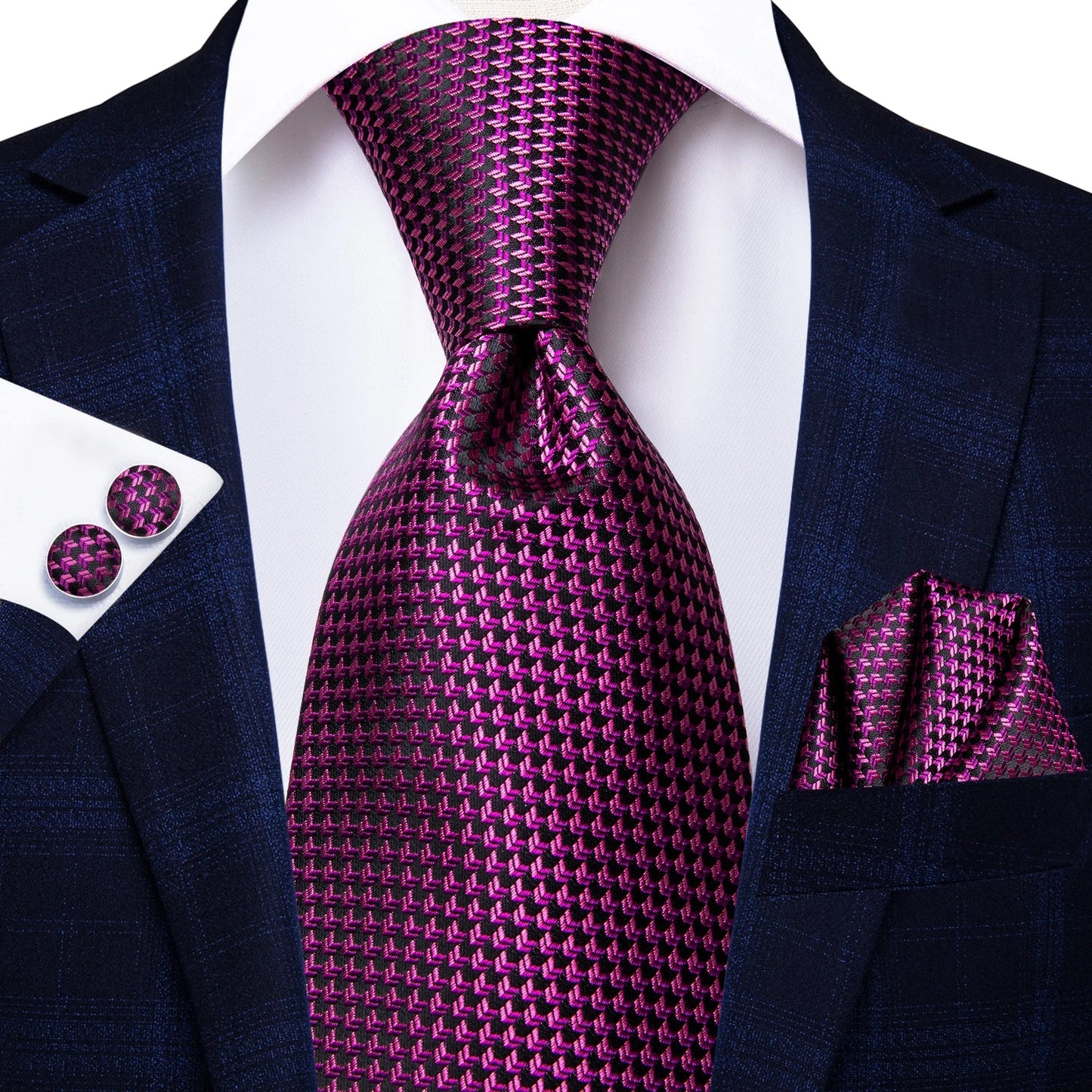 Hi-Tie 8.5cm Business Black Solid Paisley 100% Silk Men's Tie Neck Strip Ties for Men Formal Luxury Wedding Neckties Gravatas Good Vibrations