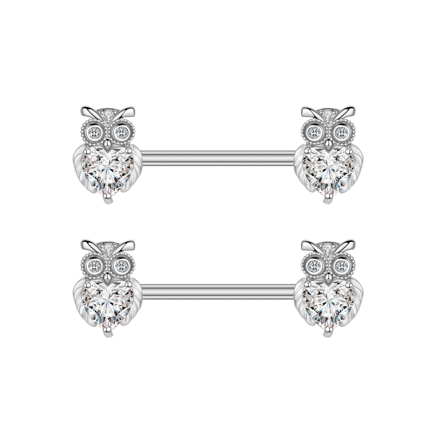 14G Titanium Stainless Butterfly Cat Crystals CZs Shield Barbell Nipple Rings Mixed-Style Heart Flower Dangled Nipple Piercing Good Vibrations Adult Super Store