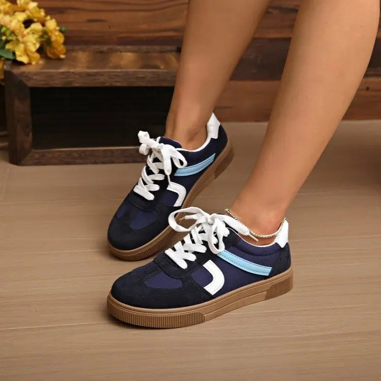 Women's Sneakers New Style Popular Genuine Leather Ladies Moral Training Shoes Casual Spring Flat Shoes Women Zapatos Mujer Good Vibrations