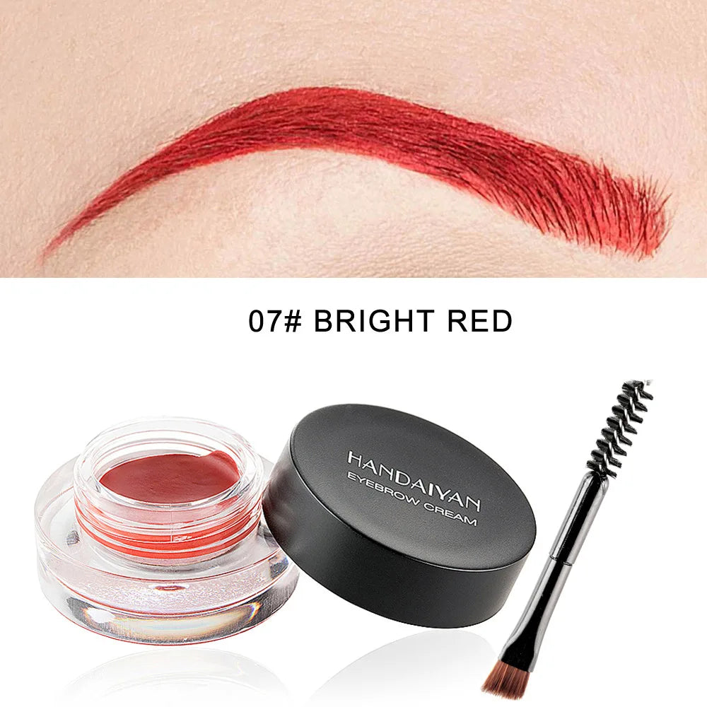 HANDAIYAN 12 Color Waterproof Eyebrow Cream Professional Eyeliner Eyebrow Gel High Brow Tint Black Eye Brow Makeup Tools Good Vibrations