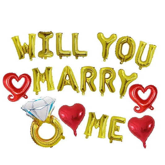 will you Marry Me Balloons Proposal Party Backdrop Bachelorette Party Wedding Favor Proposal Foil Balloon Wedding Decorations Good Vibrations