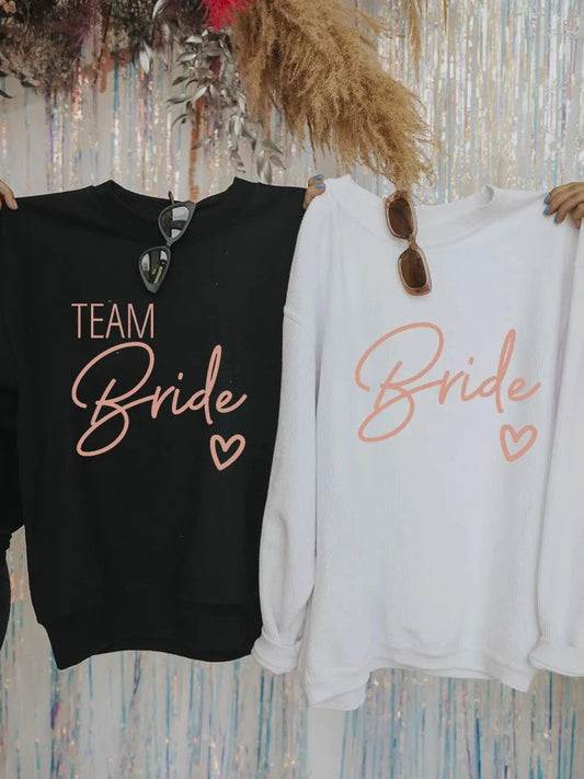 Bride & Team Bride Bridesmaid Sweatshirt Bridesmaid Proposal Maid of Honor Engagement Pullover Bride Sweater Bridesmaid Gifts Good Vibrations