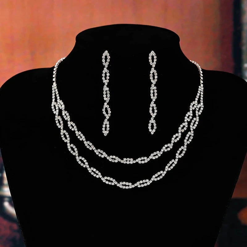 Fashion Necklace Earrings Set Dress Accessories Necklace Earrings Jewelry Set Wedding Dress Up Accessories Party Holiday Gift Good Vibrations Adult Super Store