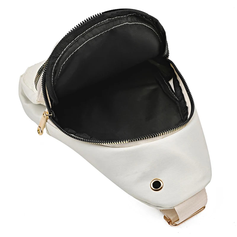 Neutral style backpack for men and women, with multiple color slanted fabric and nylon material. Suitable for travel. Good Vibrations