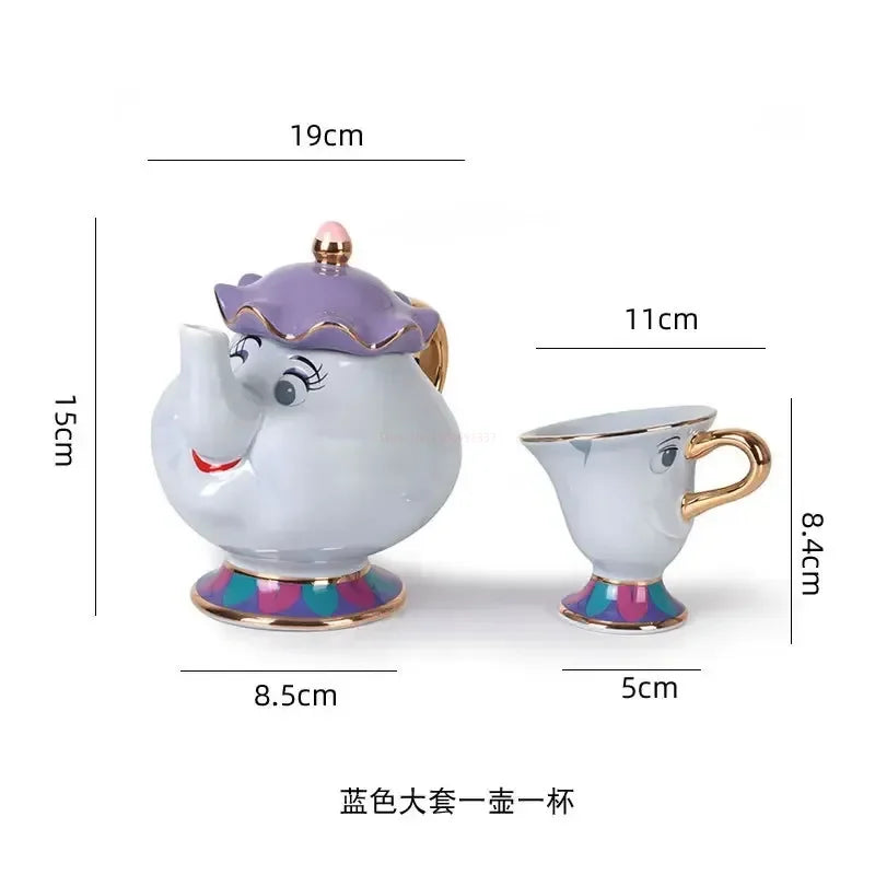 Disney Teapot Cute Cartoon Beauty And The Beast Coffee Pots Mug Mrs Potts Chip Cup Tea Cup Pots One Tea Sets Droshipping Good Vibrations Adult Super Store