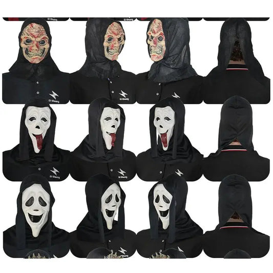 Ghost Face Scream Movie Horror Mask Halloween Killer Cosplay Adult DIY Costume Accessories Halloween Props Good Vibrations