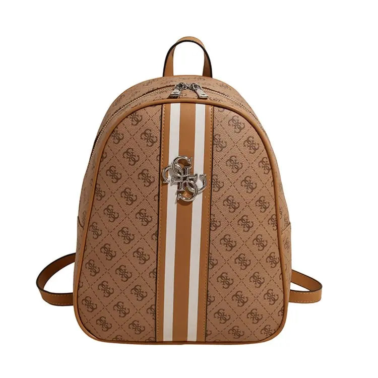 2025 Trendy Casual Simple Old Fashioned Printed Backpack for Women - Spacious Design, Multi - Compartment, Perfect for Daily Use Good Vibrations