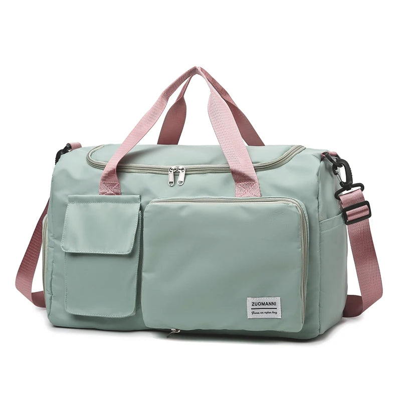 UNIXINU Carry On Travel Bag Large Capacity Weekender Overnight Duffle Bags with Shoe Compartment Sports Fitness Bags for Women Good Vibrations
