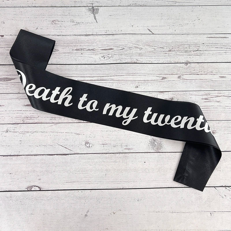 Rip To My Youth Photo Booth Props Death To My 20s Birthday Decorations Death To My Twenties Sash 30th Birthday Party Supplies Good Vibrations
