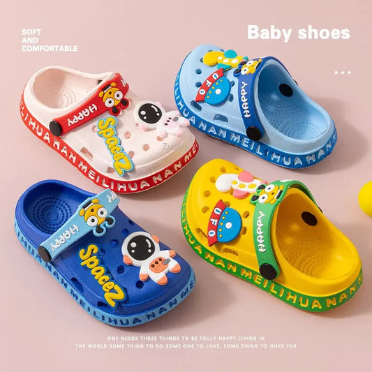 New Children Kids Baby Boys Girls Mules Clogs Summer Soft Sole Garden Beach Slippers Sandals Cave Hole Baby Shoes for Boys Girls Good Vibrations