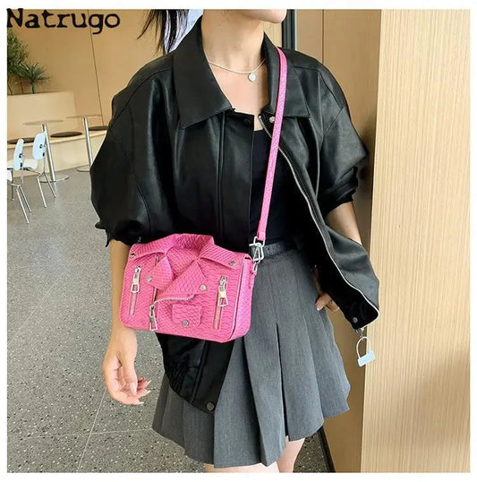 Fashion Jacket Design Crossbody Bag PU Clothes Shape Women Handbag Purse Brand Designer Lady Shoulder Bags Luxury Women's Bag Good Vibrations