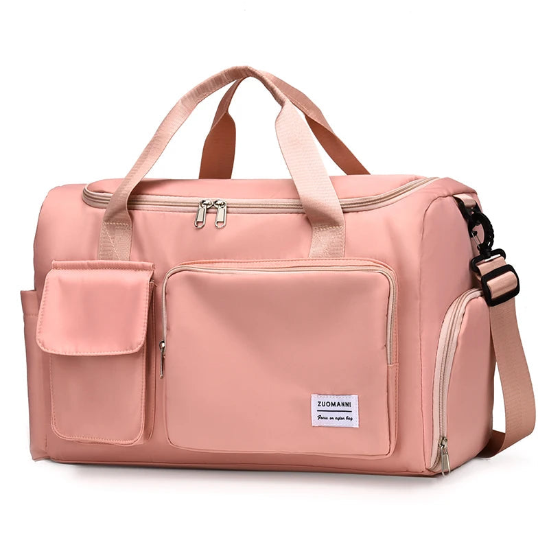 UNIXINU Carry On Travel Bag Large Capacity Weekender Overnight Duffle Bags with Shoe Compartment Sports Fitness Bags for Women Good Vibrations