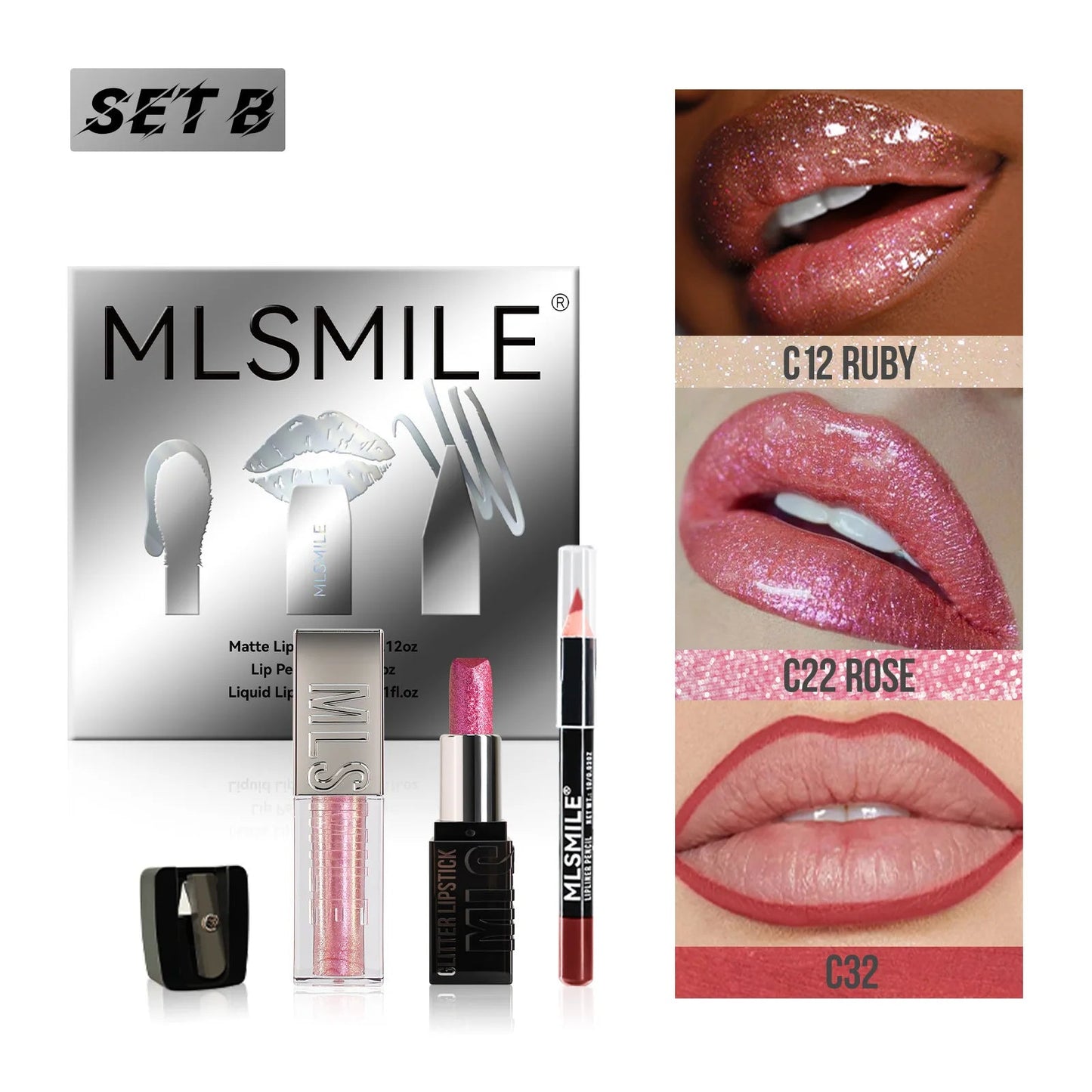 Long Lasting Lipstick Waterproof Moisturizing Ultra Shiny Diamond Pearl Lip Glaze Matte Lip Liner Makeup Kit Makeup Cosmetics Good Vibrations
