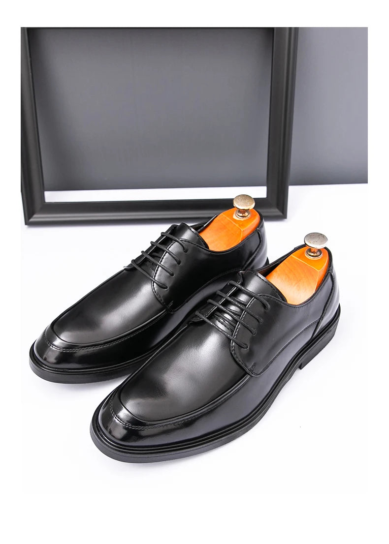 Men's Formal Dress Shoes Elegant Casual Business Luxury Italian Leather Skin Male Social Shoes Original
