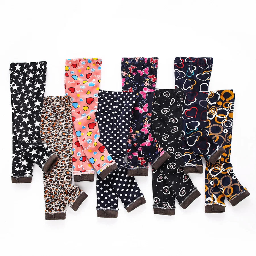 SheeCute Girls Winter Warm Pants Kids Fleece Lined Leggings for 3-11 Years SCW8101 Good Vibrations