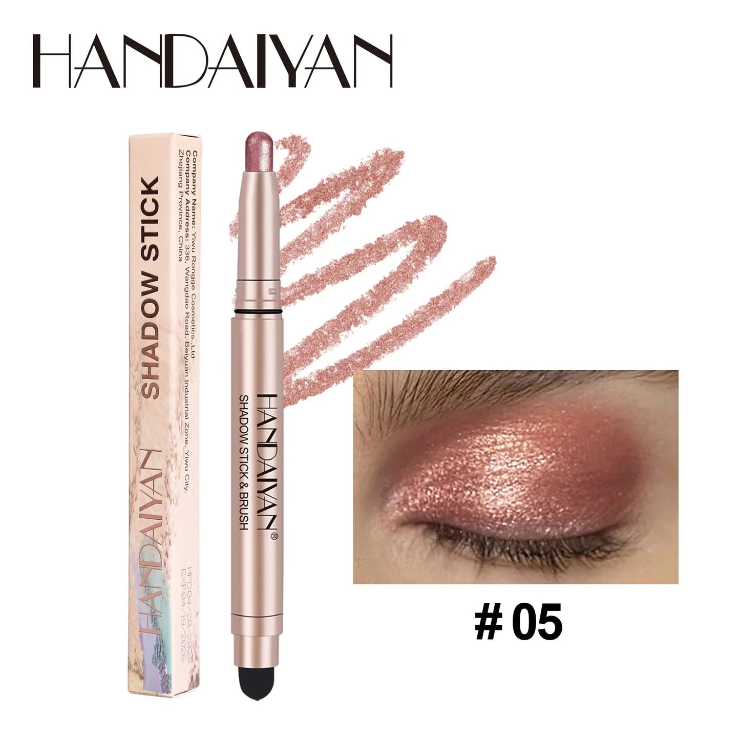 Double-head Eyeshadow Stick Pink Brown Green Black Eyeshadow Pen High Gloss Pearly Metallic Eye Shadow Sticks Waterproof Make Up Good Vibrations