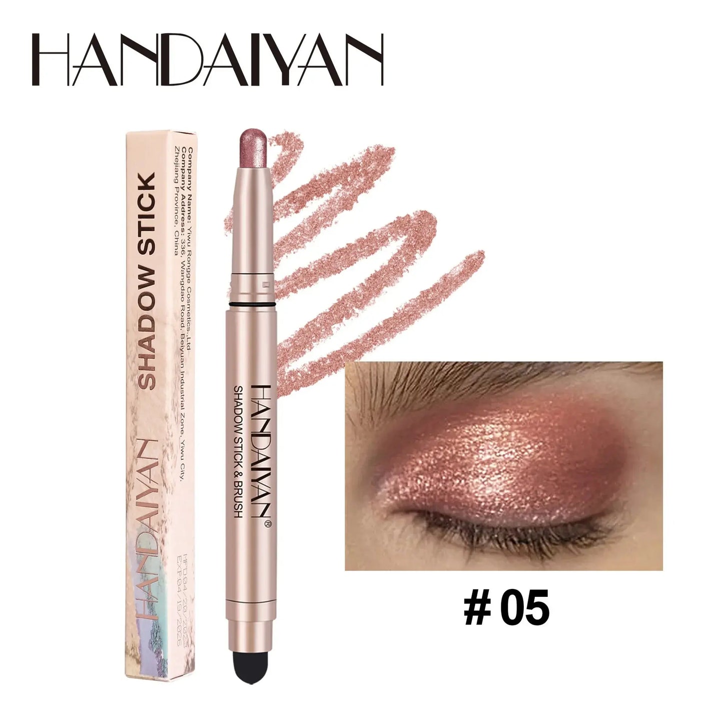 Double-head Eyeshadow Stick Pink Brown Green Black Eyeshadow Pen High Gloss Pearly Metallic Eye Shadow Sticks Waterproof Make Up Good Vibrations