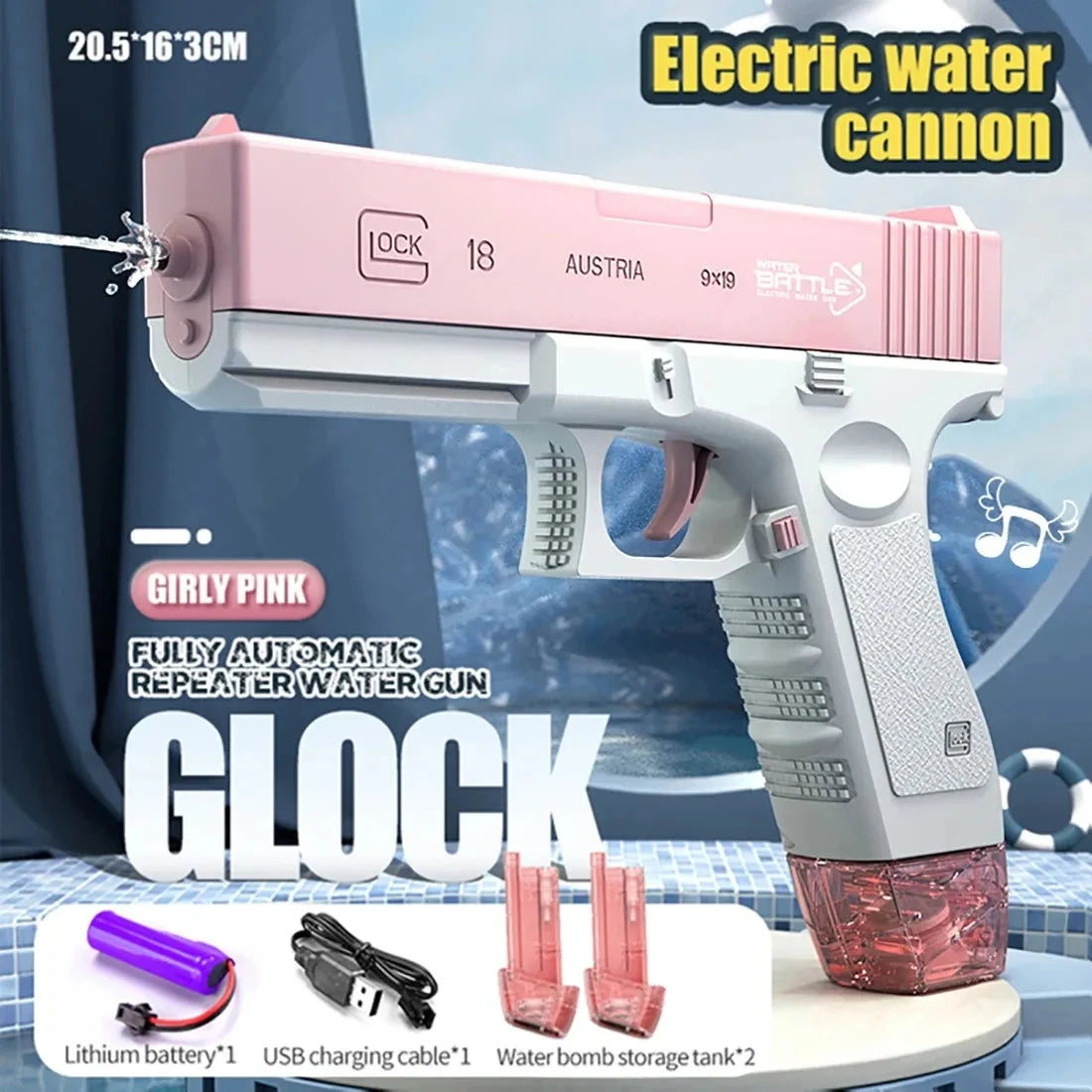 Electric Water Gun Toys Bursts Children's High-pressure Strong Charging Energy Water Automatic Water Spray Children's Toy Guns Good Vibrations