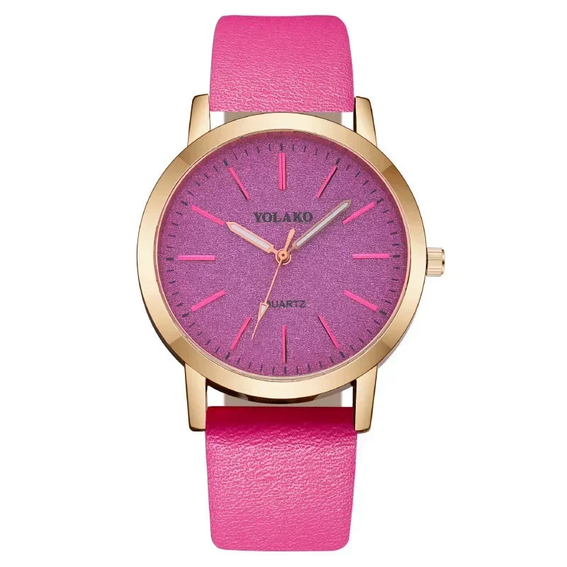 Women Watches Brand Luxury Fashion Ladies Watch Leather Watch Women Female Quartz Wristwatches Montre Femme Reloj Mujer Good Vibrations