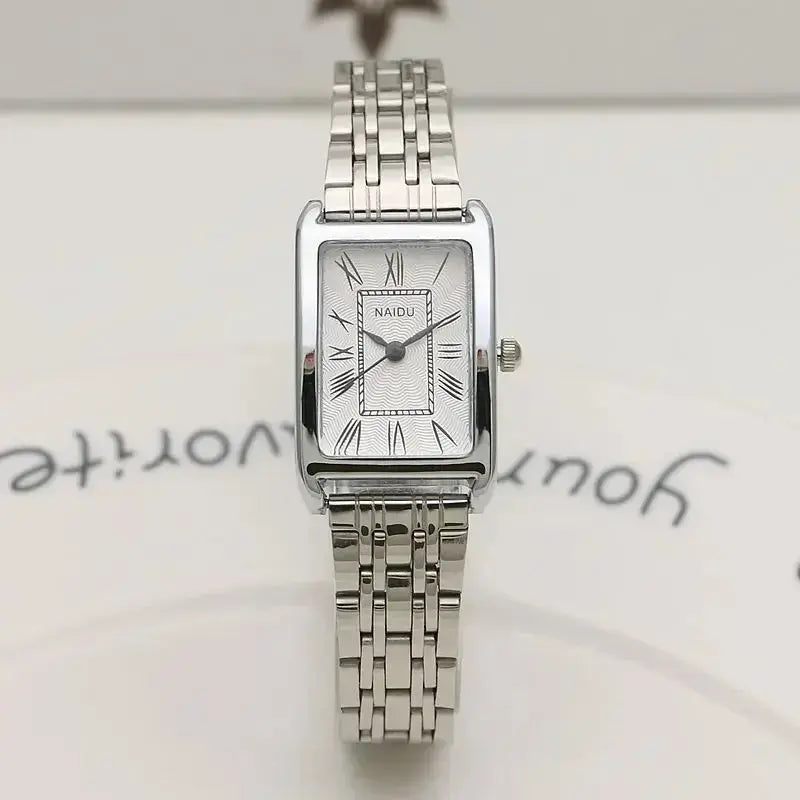 Watches for Women Rectangular Roman Scale Ladies Steel Strap Watch Fashion Trend Thin Strap Quartz Wristwatches Relogio Feminino Good Vibrations