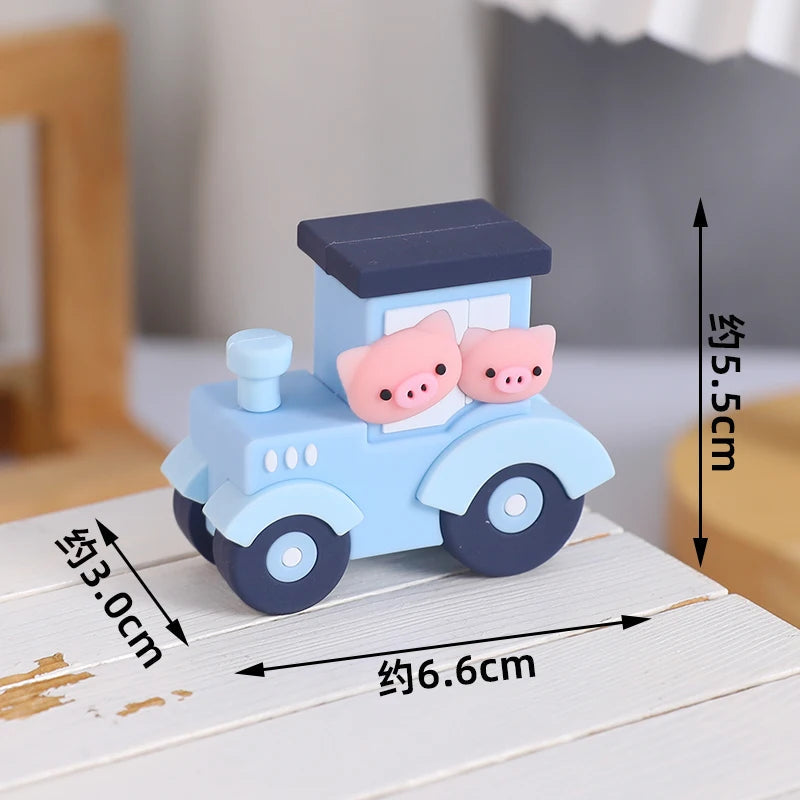 Farm Series Cake Topper Lambs Ponies Piglets Chickens Ducks Haystacks for Children's One Year Old Birthday Party Cake Decoration Good Vibrations