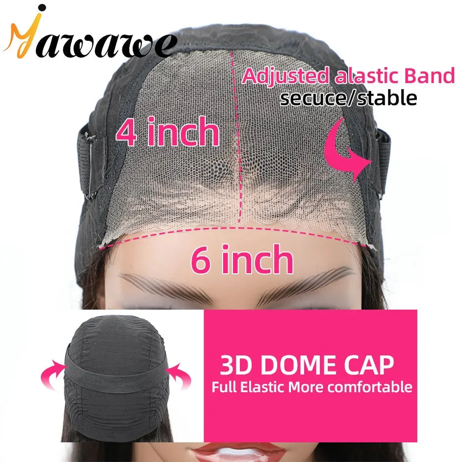 YAWAWE Glueless Wig Human Hair Ready To Wear Water Wave Pre-plucked 13x6 Lace Frontal Wigs For Women HD Lace Wigs Clearance Sale Good Vibrations