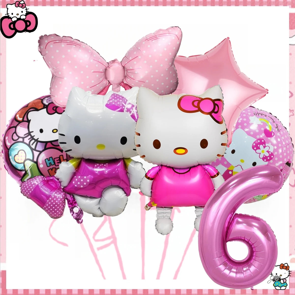 Hello Kitty Birthday Party Decoration Disposable Tableware Cup Plate Tablecloth Balloons Baby Shower Girls Party favors Supplies Good Vibrations