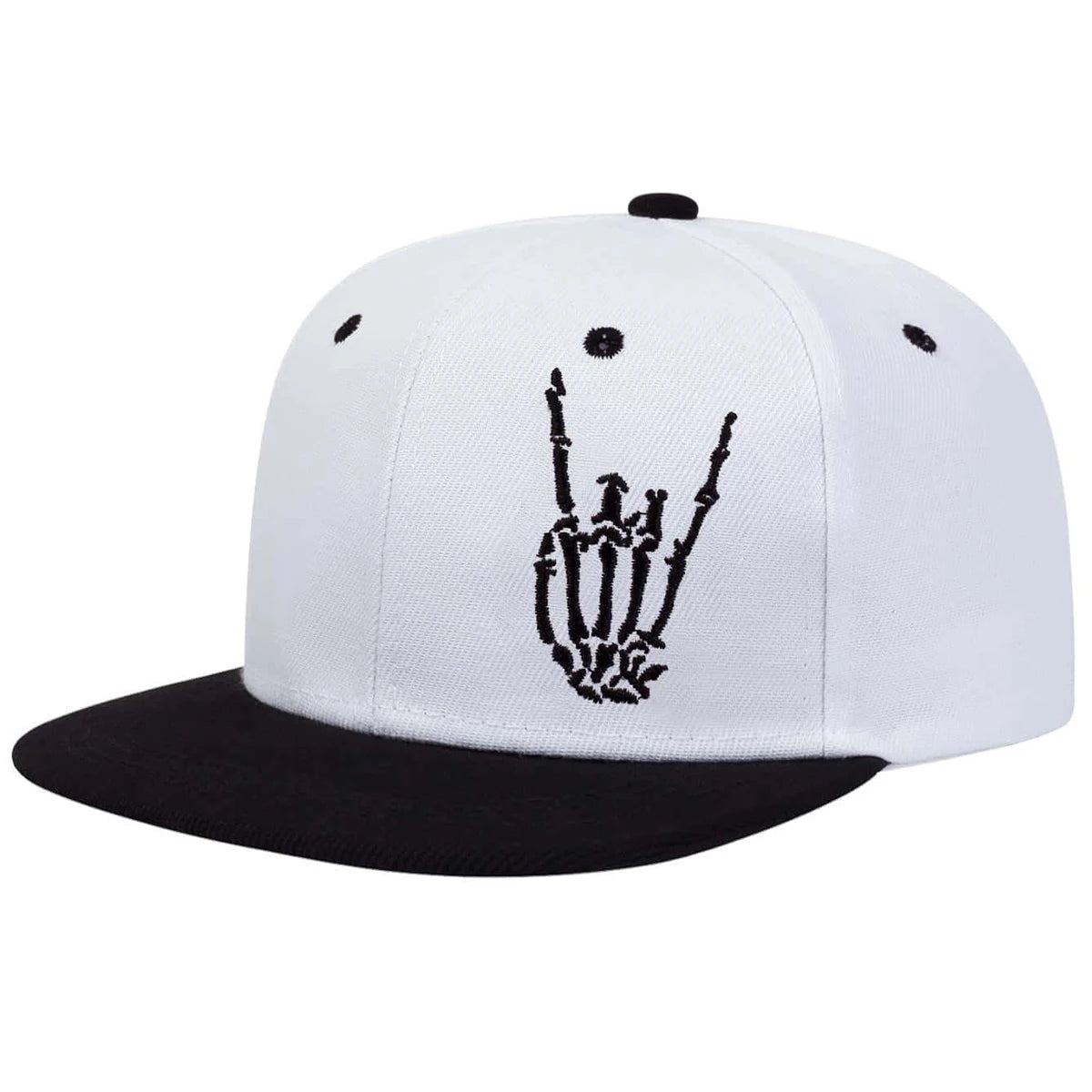 Unisex Skeleton Fingers Embroidery Hip-hop Hats Spring Autumn Outdoor Adjustable Casual Baseball Caps Sunscreen Hat Good Vibrations